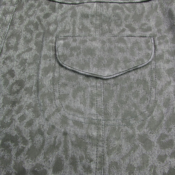 Sandro Charcoal Gray Animal Print Flared Skirt 12 - Picture 6 of 6